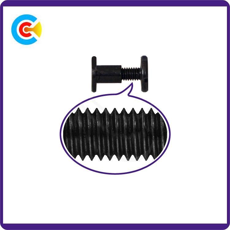 Chicago Screw Black Male and Female Flat Head Screws Rivet Screw
