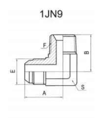 Hydraulic Hose Fititngs and Adaptor 90° Jic Male 74° Cone or NPT Male Made in China
