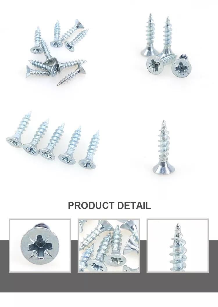 Yellow Color Zinc Plated High Quality Chipboard Screw Chipboard Screw