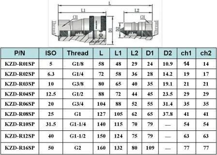 High Pressure Mould Hydraulic Brass Quick Coupling