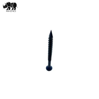 Phillips Flat Head Hi-Low Notched Thread Diamond Point Blue Ceramic Coating Concrete Screw Cemet Screw