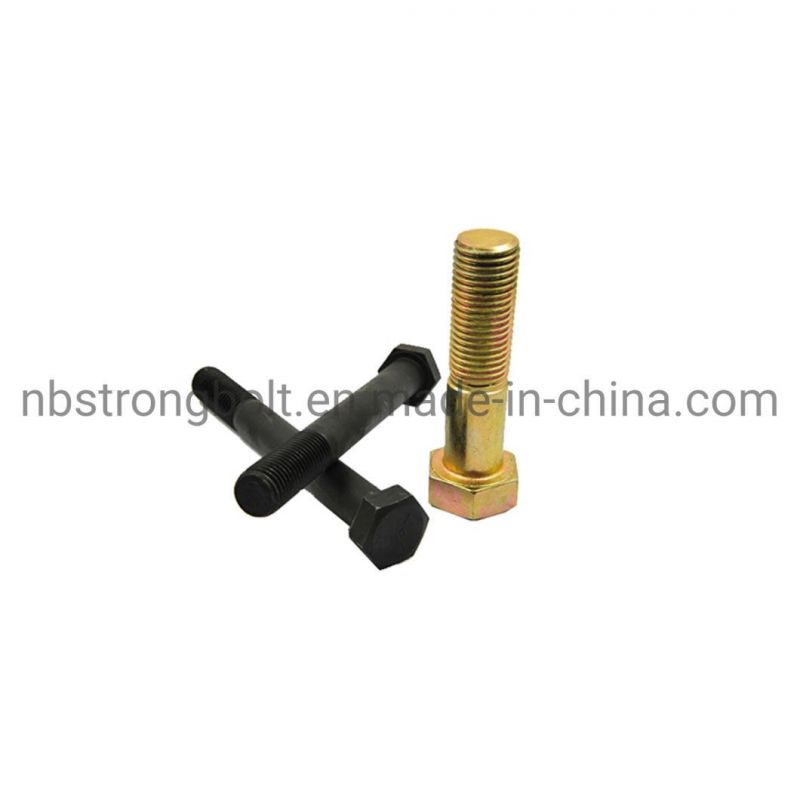 Hex Bolt DIN931 Screw Cl. 10.9 with Yellow Zinc