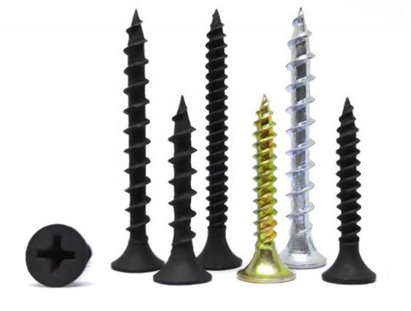 No. 2 Phillips Zinc Yellow Chromate Plated Self Tapping Drywall Screws for Drywall to Wood