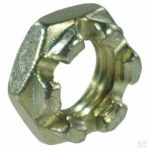 M10 High Quality DIN937 Zinc Plated or Black Hex Slotted Nut