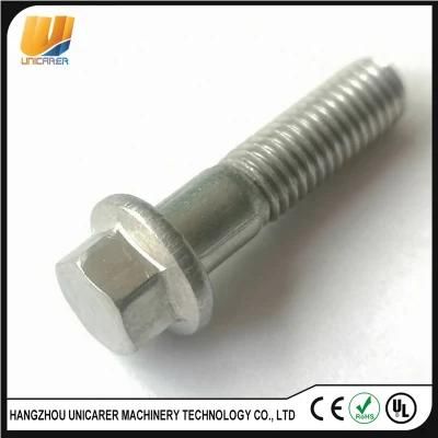 Stainless Steel Bolt, M8-1.25, 32mm, Flanged, Hex Flange
