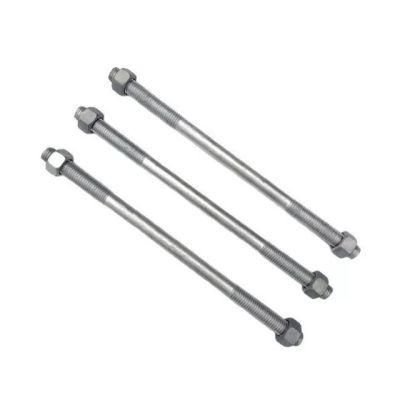 Stud Bolt in Double Ended Clamping Type Stud Thread Rods with Two Nuts Stud Bolt