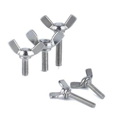 304 Stainless Steel Claw Hand Tighten M3 M4 M5 M6 M8 M10 Butterfly Wing Head Thumb Screws Wing Bolt DIN316