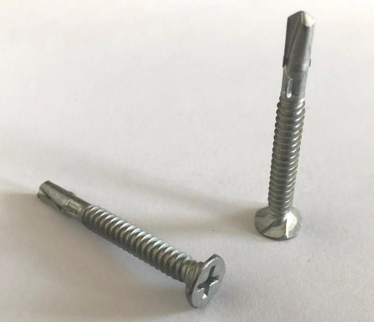Flat Head 6 Ribs Drilling Screws with Wings