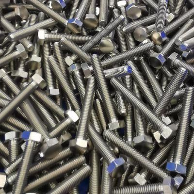DIN933 Hex Bolts in Stainless Steel Fastener and Ti Screws M5*35 Ta10