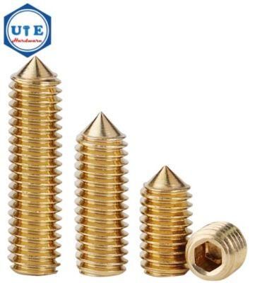 M3 M4 M5 M6 M8 M10 DIN 914 Brass Hex Socket Cone Point Set Screws