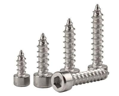 304 Stainless Steel Hexagon Socket Self Tapping Screw Speaker Cup Head Pointed Tail Self Tapping Screw M6-M8