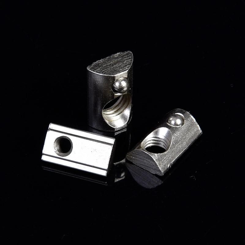 Drop in T Nut Roll-in T-Slot Nuts with Spring Loaded Ball Slot 8 for 4040 Series Aluminum Profile
