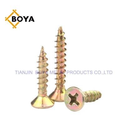 Yellow Zinc Plated Chipboard Screw