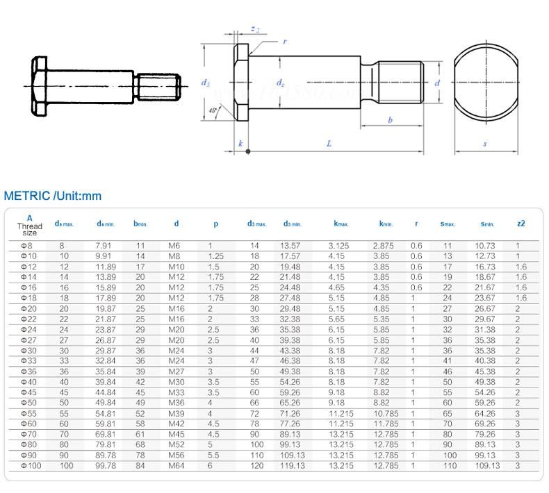 DIN1445 Clevis Pins with Head and Threaded End
