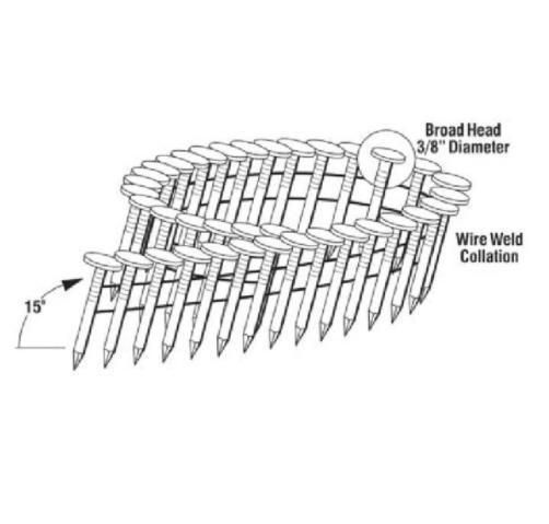 15 Degree E. G. Wire Welded Coil Roofing Nails 32mm