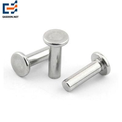 Factory Customized Brake Lining Rivet or Clutch Facing Rivet with Black Zinc Stainless Steel SS304 Solid Rivet DIN662 Oval Head Rivets