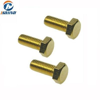 DIN933 DIN931 Asme Brass Hex Tap Bolt with ISO Certificate