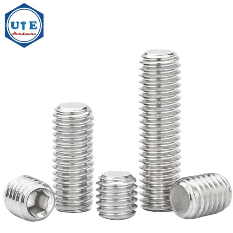 ISO 4766 Stainless Steel 304 316 Grub Screw DIN 551 Slotted Set Screw with Flat Point