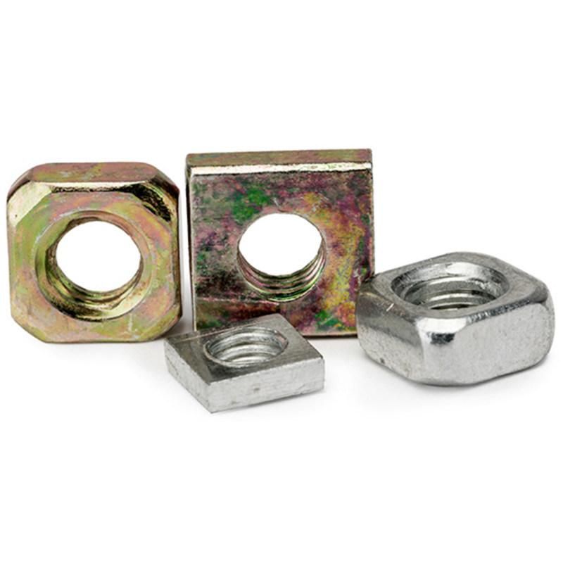 Zinc Plated Galvanized Plated Carbon Steel Square Nut DIN557