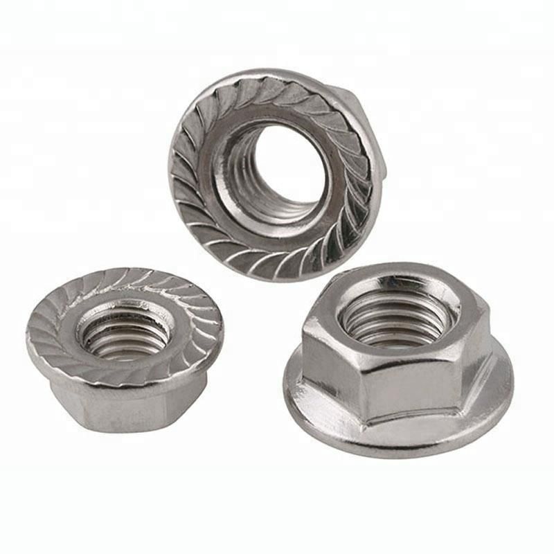 Made in China Metric Carbon Steel DIN6923 Stainless Steel Flange Serrated Nut Hex Flange Nuts