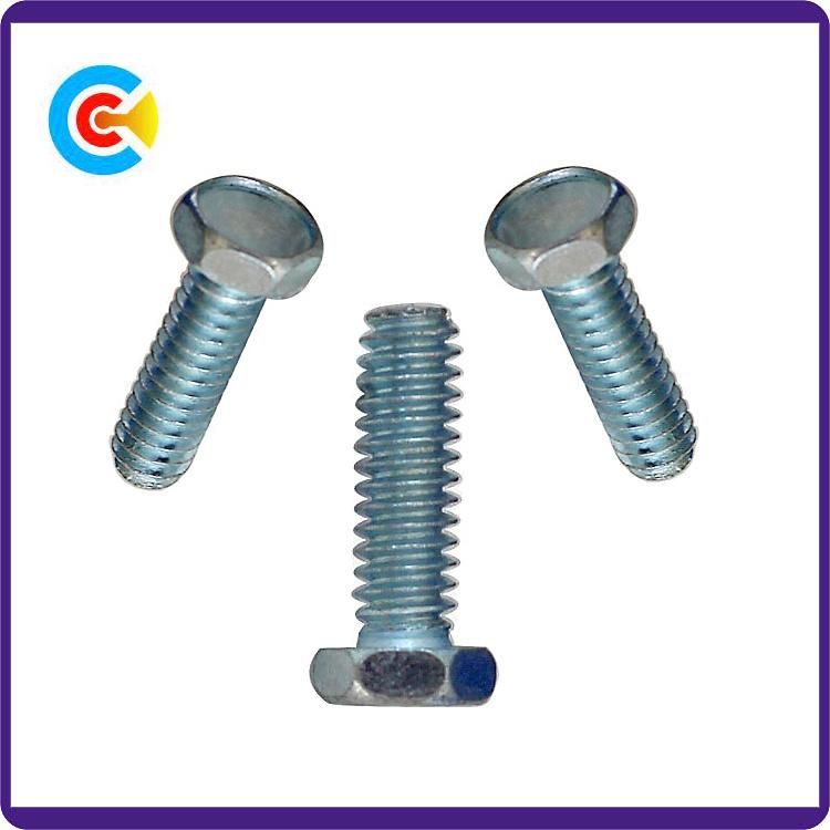 DIN/ANSI/BS/JIS Carbon-Steel/Stainless-Steel Hexagon Flange Machinery Industrial Fasteners Screws for Bridge