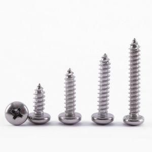 Wholesale 316 Stainless Steel Screw Cross Recessed Pan Head High-Strength Self-Tapping Screws