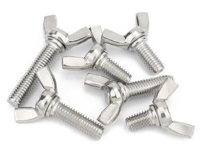 M3 M4 M5 M6 M8 M10 M12 Fasteners 304 Stainless Steel Butterfly Screw Ingot Hand Screw Butterfly Horn DIN 316 Wing Bolt