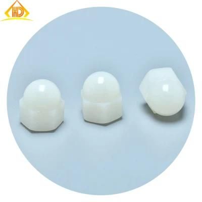 Custom Made Hex Domed Head Nylon Black White Plastic M16 M18 M20 Cap Nuts