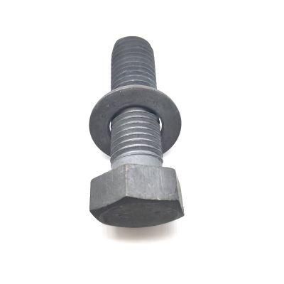 Carbon Steel Grade 5.8 6.8 M24 M30 HDG Electric Power Hexagon Bolt with Washer