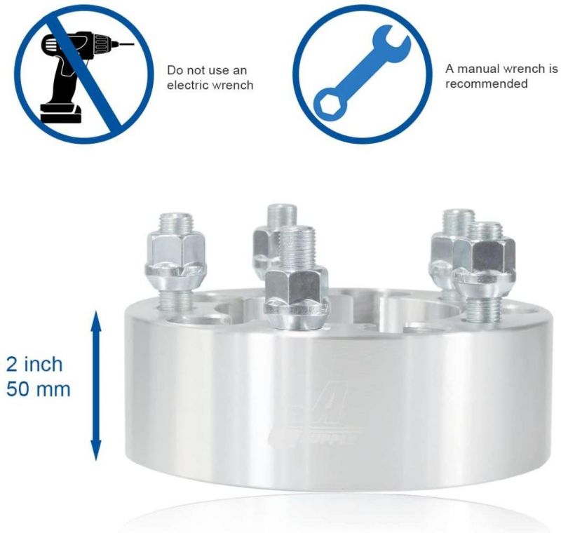 5X4.5 Wheel Spacers with 2" 5 Lug 87.1mm Hub Bore 1/2-20 Studs