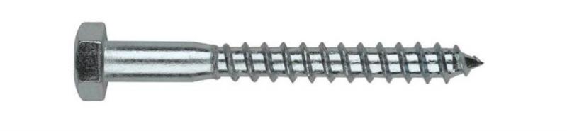 DIN 571 Blue Zinc Plated Galvanised Steel Hexagonal Head Coach Screws for Wood Made in China