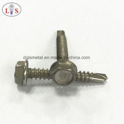 Stainless Steel 304 Hex Head Self Drilling Screw with Washer