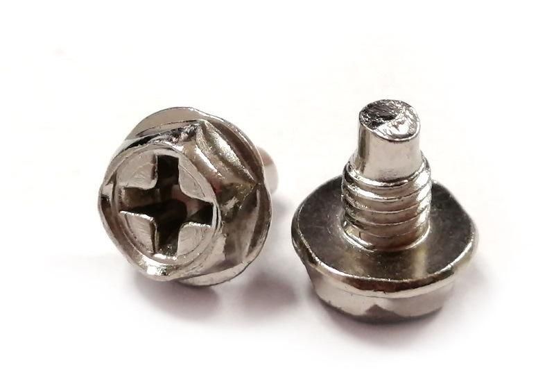 Computer Case Screw Nickel Plated Hex Phillips Washer Head Machine Screws with Dog Point