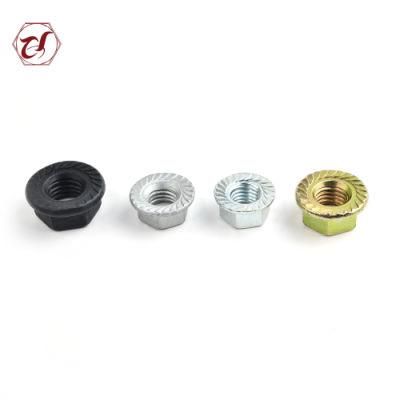 DIN6923 Zinc Plated Hexagon Flange Nuts with Anti-Skid Teeth/High Strength Flange Nut