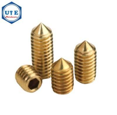 Brass/Copper DIN914 Cone-Point Set Screws Grub Screw Hexagon Socket Set Screw
