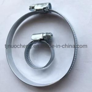 German Type Worm Drive Hose Clamp Galvanized with White Zinc-Plating 9mm Width