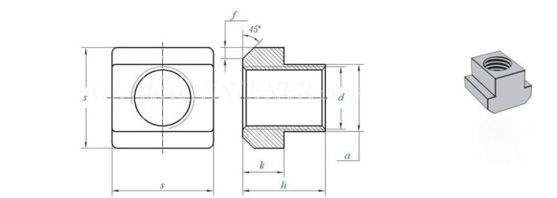 M4-M48 DIN508 Spring Slot Locking T-Slot Nut, Aluminum Profile Slot T Nut