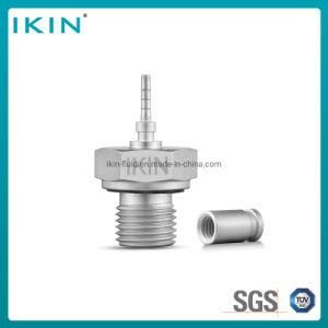 Ikin Stainless Steel Hydraulic Hose Fitting with Male Thread SD Pressure Gauge Connection