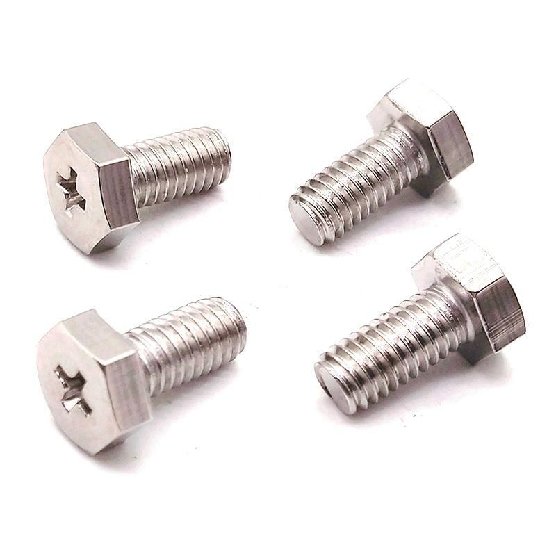 M3 M4 M5 M6 M8 M10 Stainless Steel 304 316 Cross Recessed Hexagon Head Machine Screw