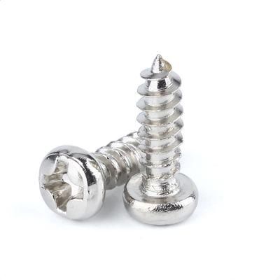 Nickel Plated Cross Round Head Self Drilling Screws GB70-85