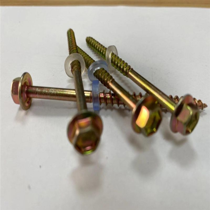 Hexagon Drilling Screw with Hexagon Cushion Dovetail Color Steel Tile Self-Drilling Screw