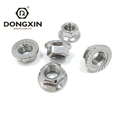 M4-M20 DIN6923 SS304 SS316 A2-70 Flange Nut