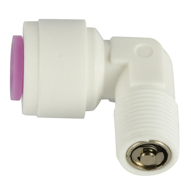RO 1/4 Tube Od 1/4 Thread Male Elbow Water Filter Fittings Check Valve