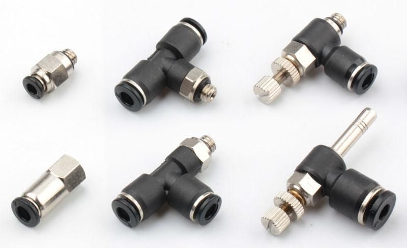 Xhnotion Pneumatic Plastic Miniature Push to Connector 1/8′′ Thread Male Straight Compact Push in Fitting