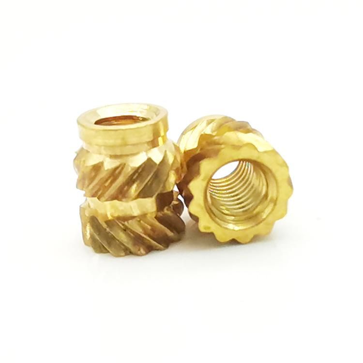 China Supplier CNC Turning M2.5 Brass Inserts Nut & Mobile Phone Copper Nut>=30