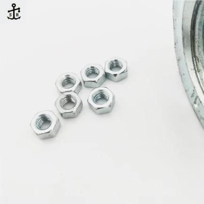 Fast Shipping Environmentally Friendly White Zinc Plating DIN 555 M6 Small Size Hexagon Nut Made in China