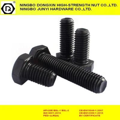 Black Fastener DIN933 Full Thread Hex Head Bolt by 12.9