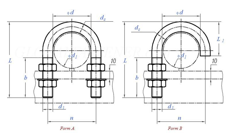 Carbon Steel Zinc Coated Screw Staple U Bolt Made in China