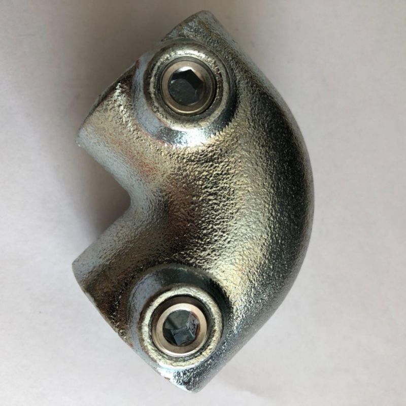 Electrogalvanizing 90 Degree Elbow Key Clamp Fittings for 42.4mm Pipes