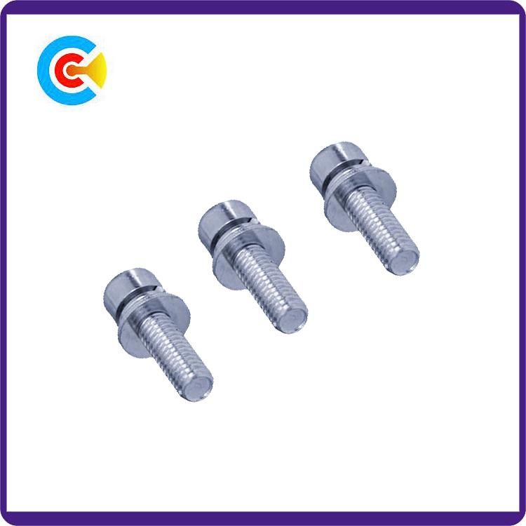 DIN/ANSI/BS/JIS Carbon-Steel/Stainless-Steel Inner Hexagonal with Pad Combination Screw